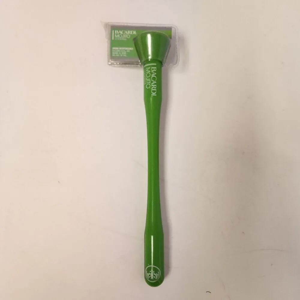 Bacardi Rum Bat Bottle Pourer Spout & Mojito Muddler Cocktails Drinks Bar Liquor